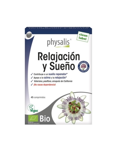 Relajación y Sueño Bio 45 comprimidos Physalis