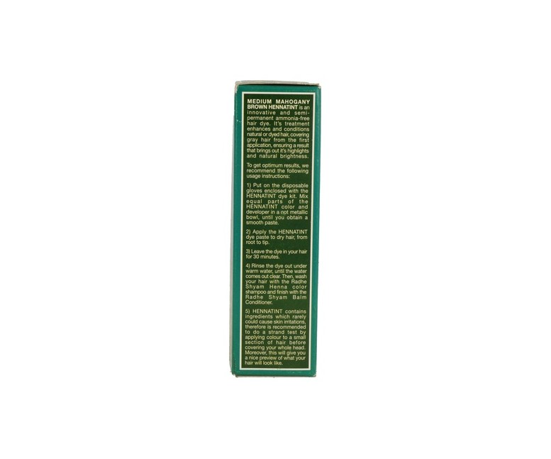 Hennatint Castaño Medio Caoba 1 unidad Radhe Shyam