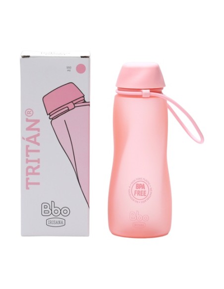 Botella Bbo tritán rosa 550 ml 1 unidad (Rosa) Irisana