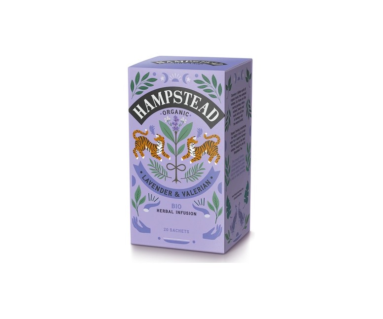 Infusión lavanda y valeriana 20 bolsitas infusoras HAMPSTEAD
