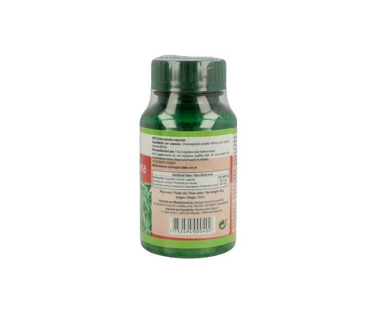 Chancapiedra 100 cápsulas de 400mg Inkanat