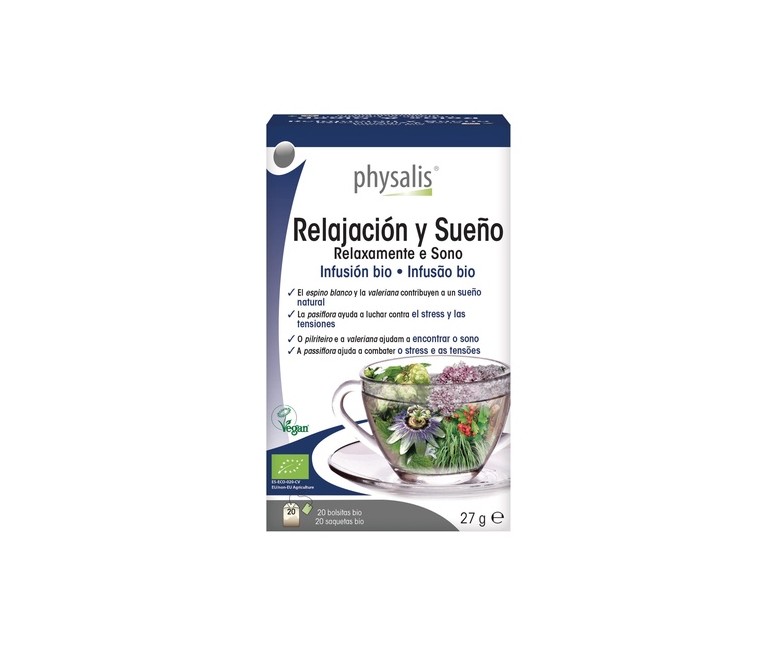Relax y Sueño Infusión Bio 20 bolsitas infusoras Physalis
