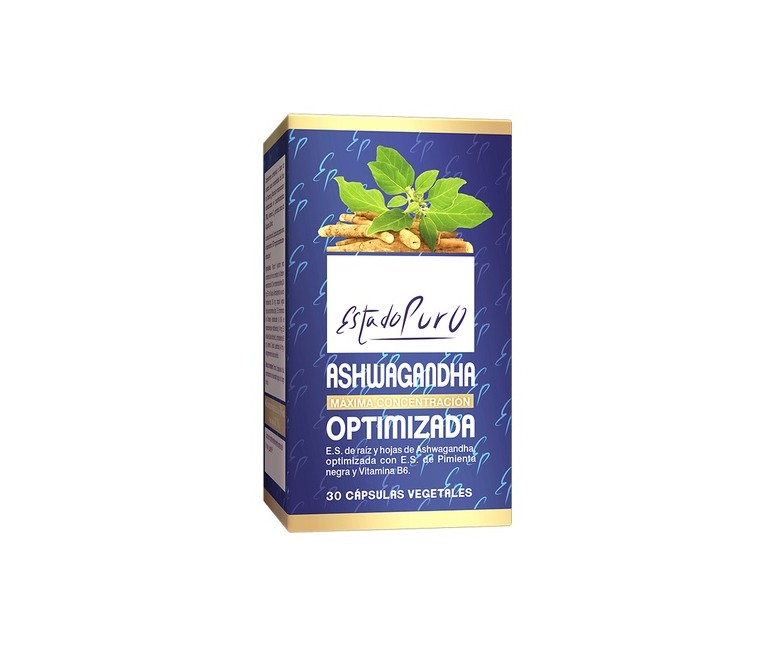 Ashwagandha optimizada 30 cápsulas vegetales Estado Puro