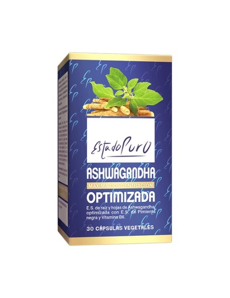 Ashwagandha optimizada 30 cápsulas vegetales Estado Puro