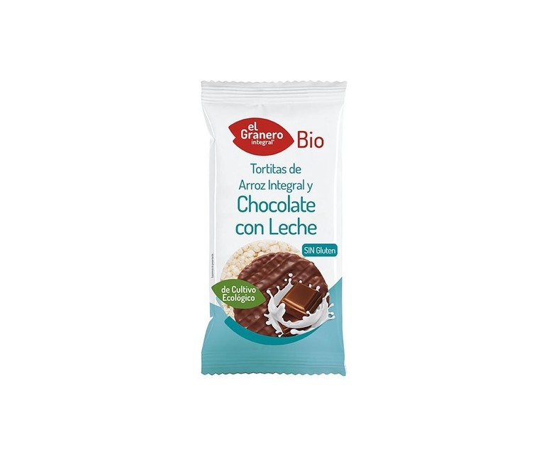 Tortitas arroz integral chocolate con leche Bio 100 g (Chocolate) El Granero Integral
