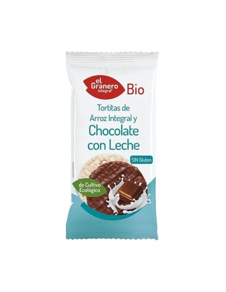 Tortitas arroz integral chocolate con leche Bio 100 g (Chocolate) El Granero Integral
