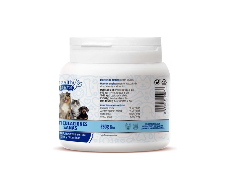 Articulaciones sanas para gatos y perros 250 g de polvo Healthy Pets