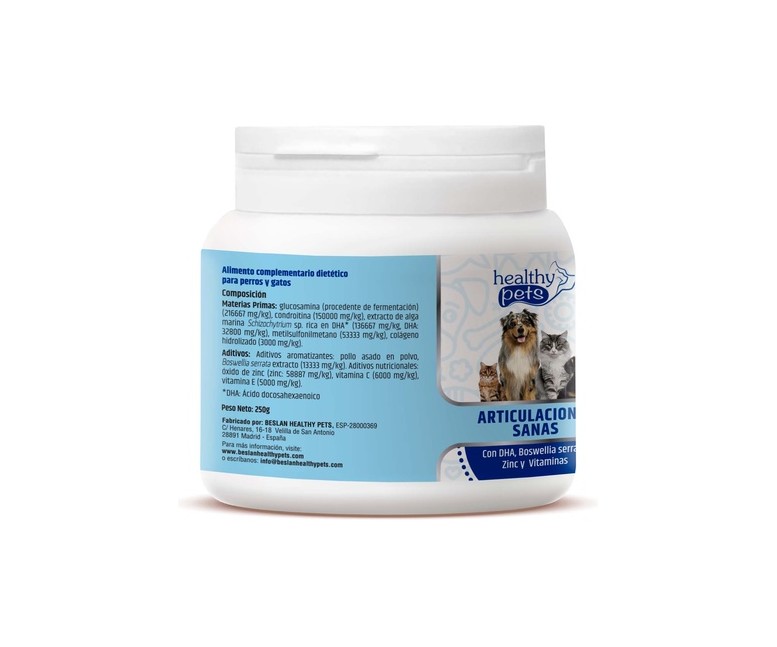 Articulaciones sanas para gatos y perros 250 g de polvo Healthy Pets