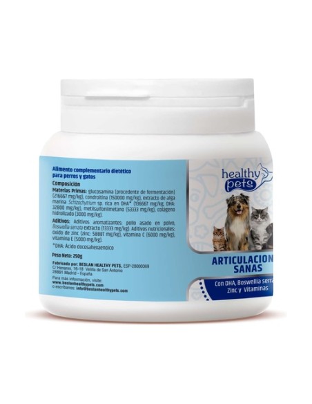 Articulaciones sanas para gatos y perros 250 g de polvo Healthy Pets