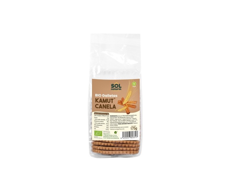 Galletas de kamut con canela Bio 175 g (Canela) Sol Natural