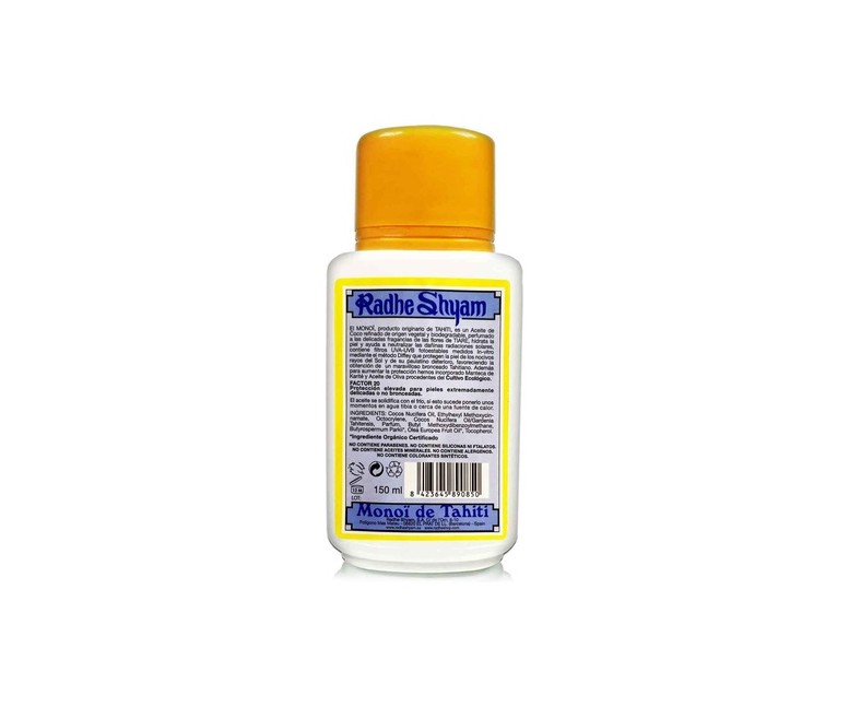 Aceite monoï tahiti SPF 20 150 ml de aceite Radhe Shyam