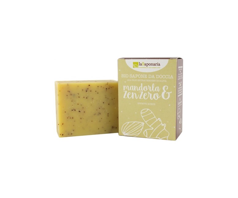 Jabón de ducha de almendras y jengibre 1 unidad de 100g La Saponaria
