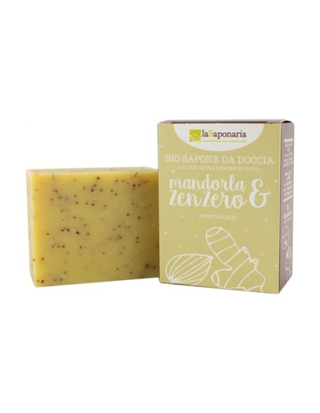 Jabón de ducha de almendras y jengibre 1 unidad de 100g La Saponaria