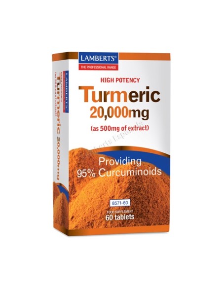 Cúrcuma 20.000 mg 60 tabletas (20000mg) Lamberts