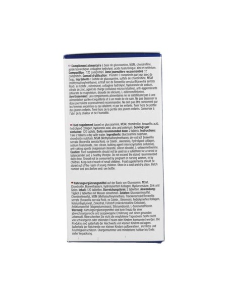 Glucosamina complex - MSM + condroitina (articulaciones) 120 comprimidos Nutralie