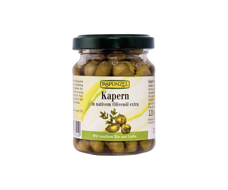 Alcaparras en aceite de oliva 120 g Rapunzel