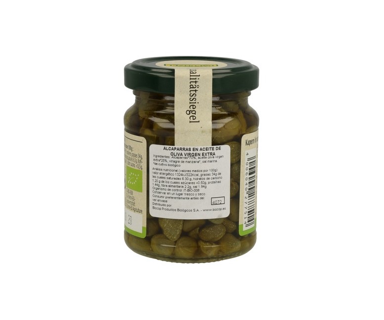 Alcaparras en aceite de oliva 120 g Rapunzel
