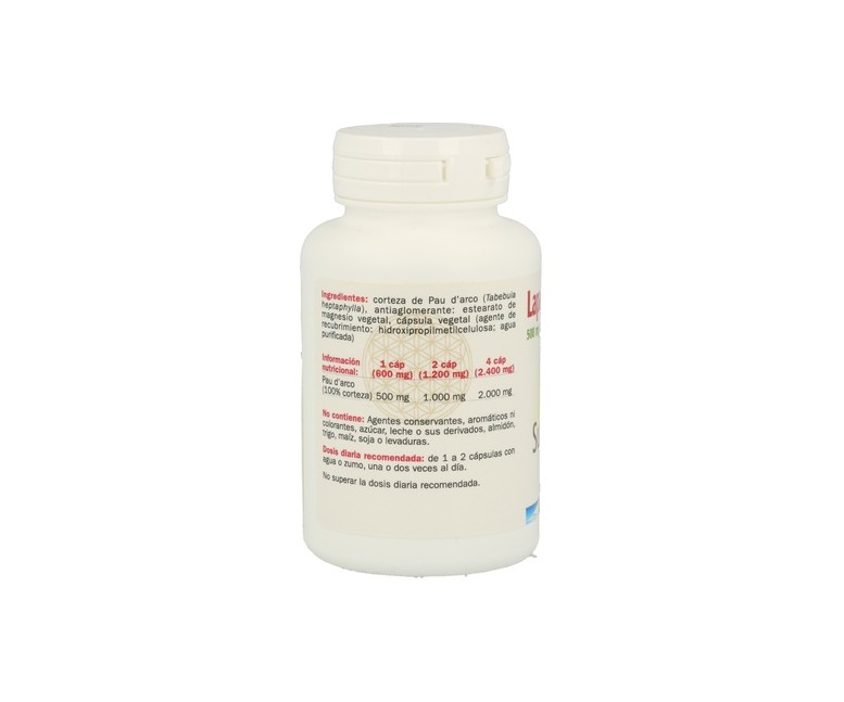 Lapacho Pau D´Arco 100 cápsulas de 500mg Sura Vitasan