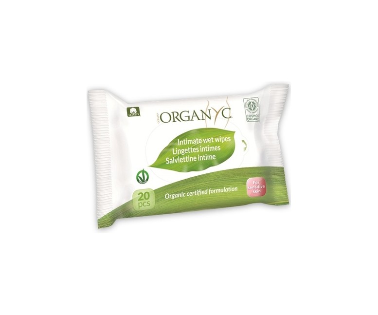 Toallitas higiene íntima bio 20 unidades Organyc