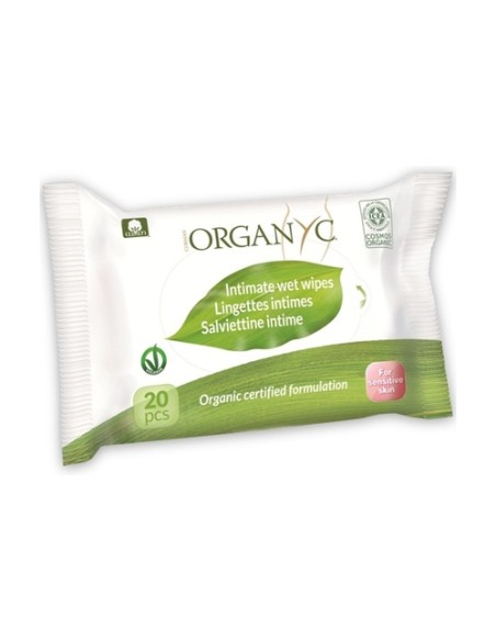 Toallitas higiene íntima bio 20 unidades Organyc