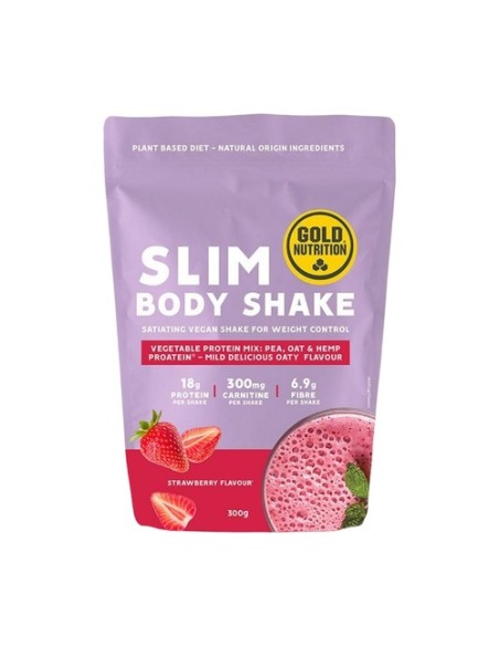 Batido slim body (fresa) 300 g de polvo (Fresa) Gold Nutrition