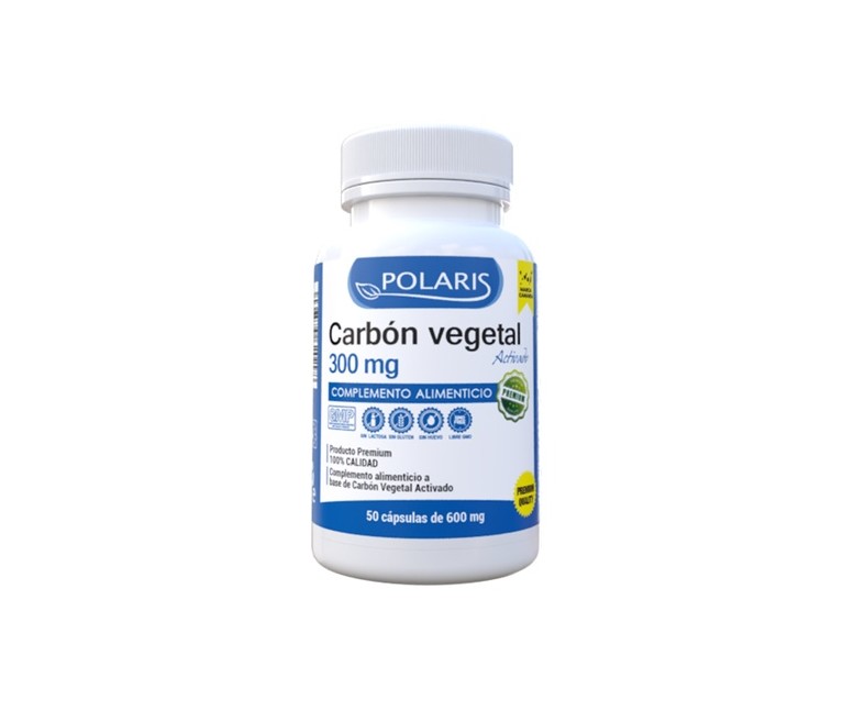 Carbón vegetal activado 50 cápsulas Polaris Formula
