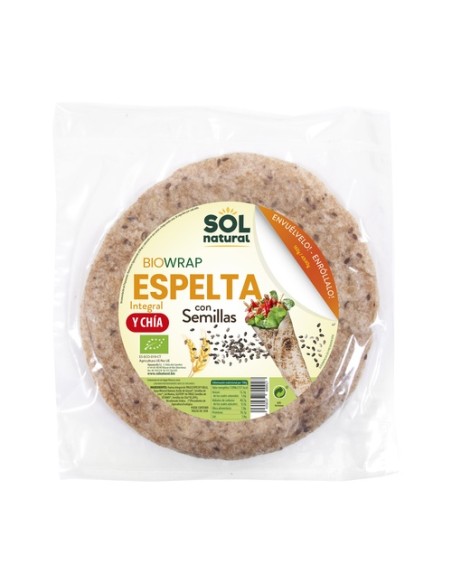 Tortillas wrap de espelta multisemillas Bio 4 unidades Sol Natural