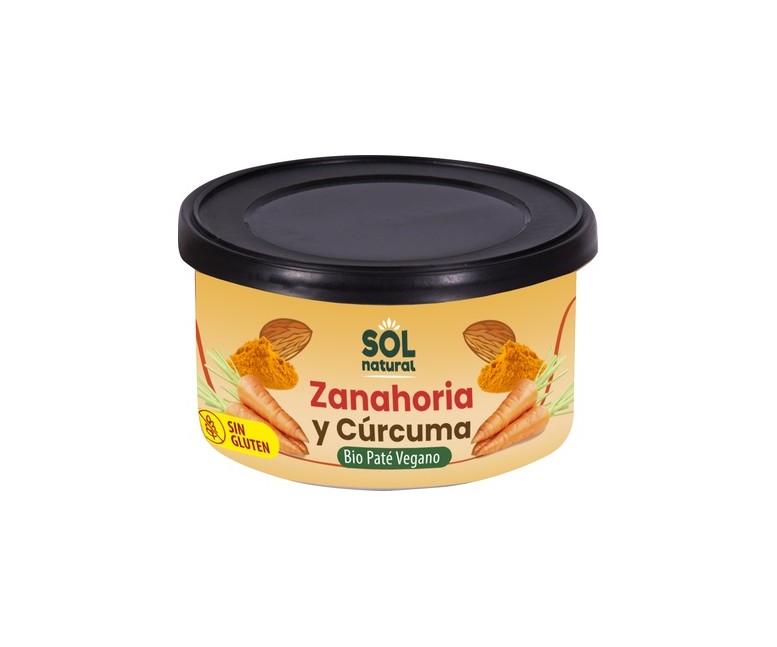 Paté vegano de zanahoria y cúrcuma Bio 125 g Sol Natural