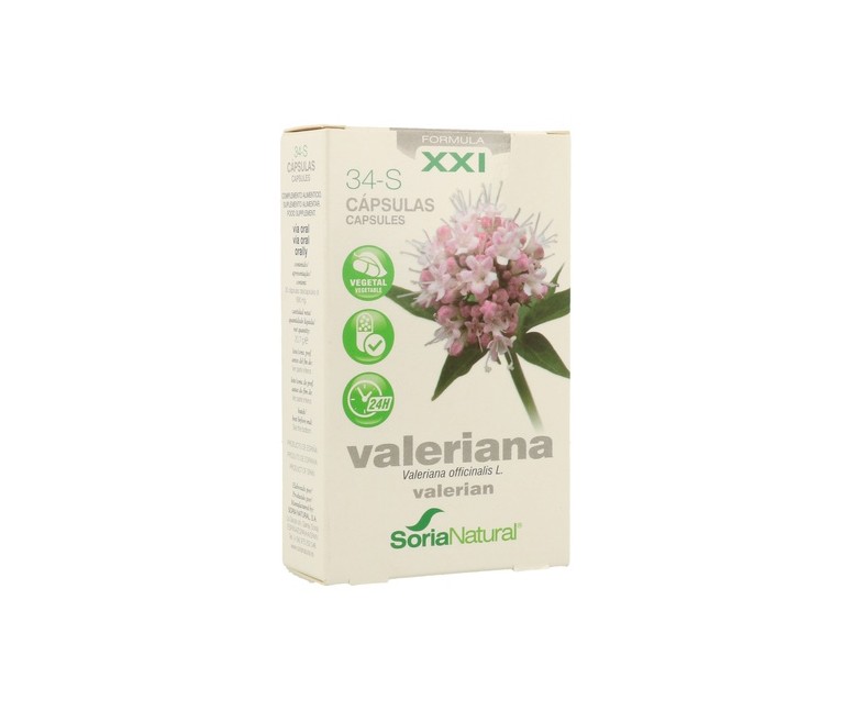 34 S Valeriana (Fórmula XXI) 30 cápsulas Soria Natural