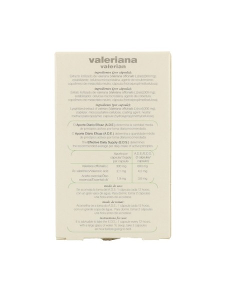 34 S Valeriana (Fórmula XXI) 30 cápsulas Soria Natural