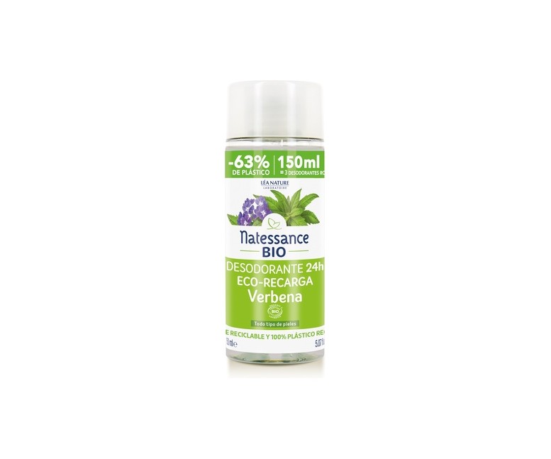 Eco-recarga para desodorante verbena 150 ml Natessance