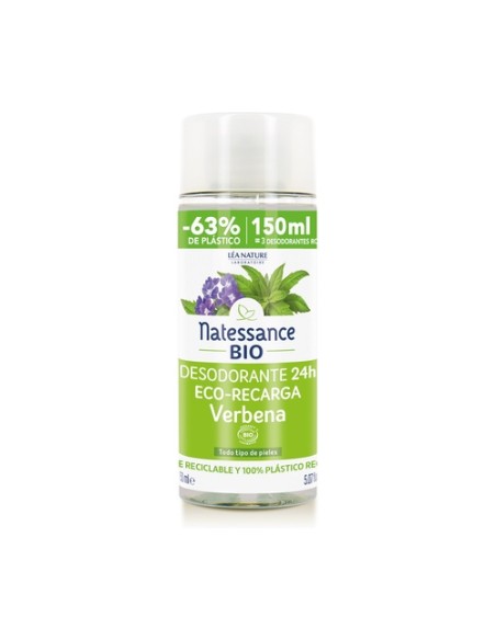 Eco-recarga para desodorante verbena 150 ml Natessance