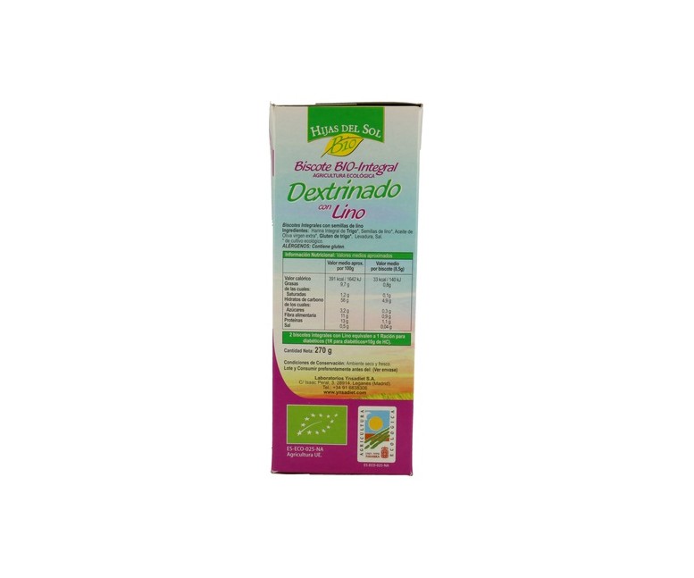 Pan Dextrinado Lino 270 g Hijas del Sol