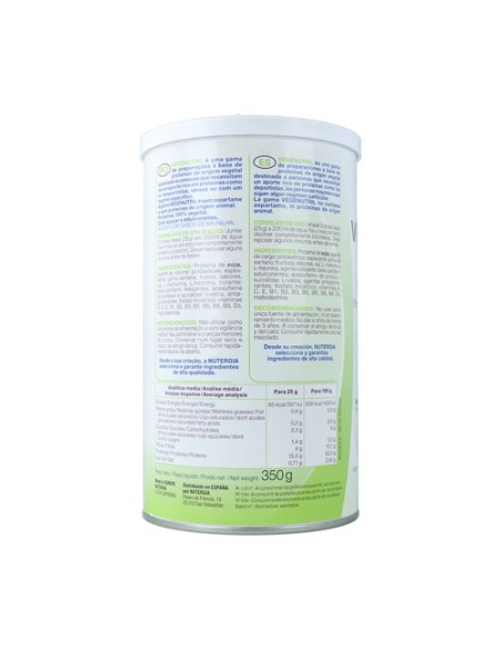 Vegenutril proteína vegetal vainilla 350 g de polvo (Vainilla) Nutergia