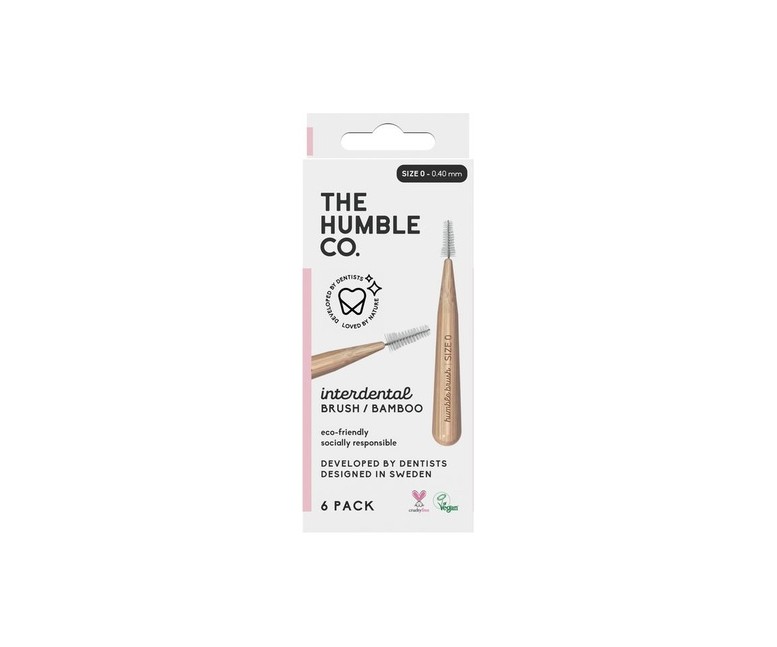 Cepillo interdental - medida 0/0,4 rosa 6 unidades The Humble Co.