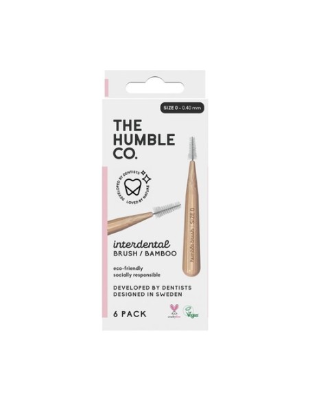 Cepillo interdental - medida 0/0,4 rosa 6 unidades The Humble Co.