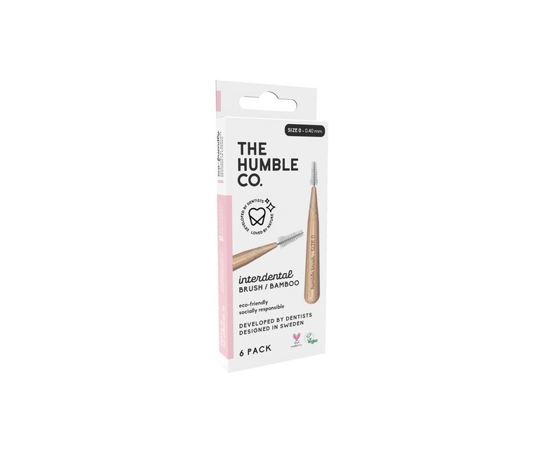 Cepillo interdental - medida 0/0,4 rosa 6 unidades The Humble Co.
