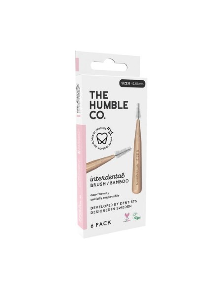 Cepillo interdental - medida 0/0,4 rosa 6 unidades The Humble Co.