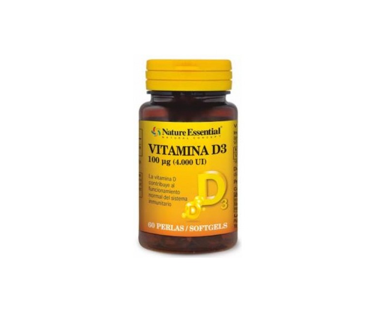 Vitamina D3 100 mcg (4000 U.I) 60 comprimidos de 100μg Nature essential
