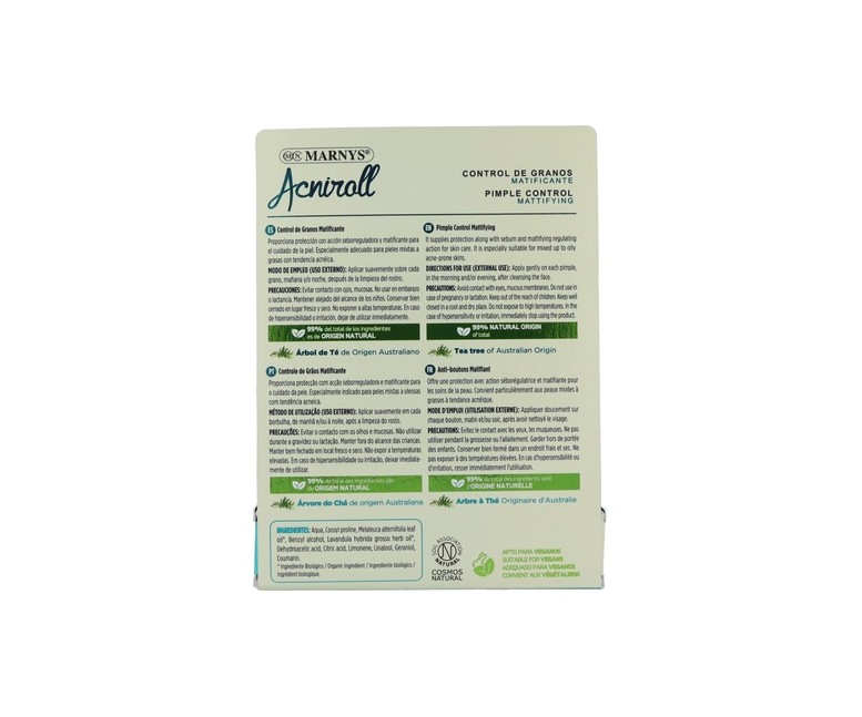 Acniroll Roll-On Control de Granos Matificante 10 ml MARNYS®