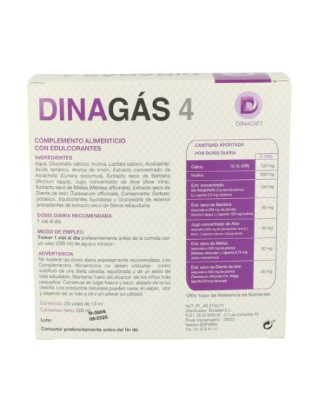 Dinagas 4 20 viales de 10ml Dinadiet