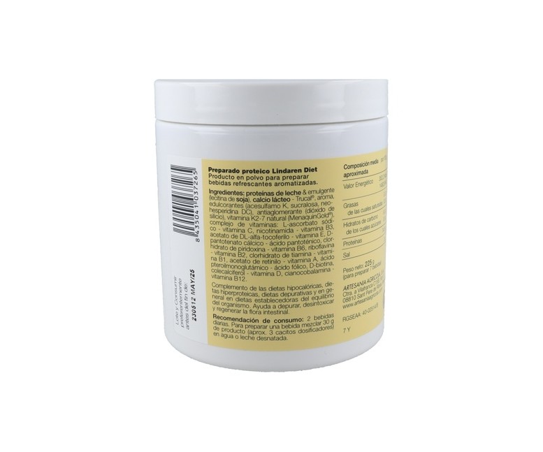 Lindaren Diet Preparado proteico (Vainilla) 225 g Plantis