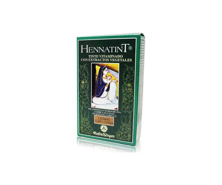 Hennatint tinte para cabello castaño claro ceniza 120 ml Radhe Shyam