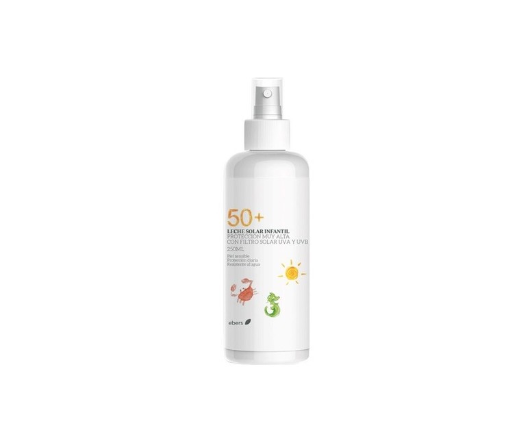 Leche solar infantil SPF 50 spray 250 ml Ebers