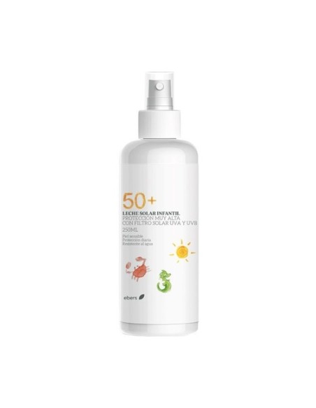 Leche solar infantil SPF 50 spray 250 ml Ebers