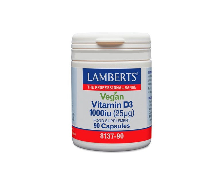 Vitamina D3 vegana 1000UI (25µg) 90 cápsulas Lamberts