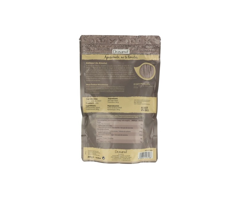 Azúcar de Abedul Superalimentos 300 g Drasanvi