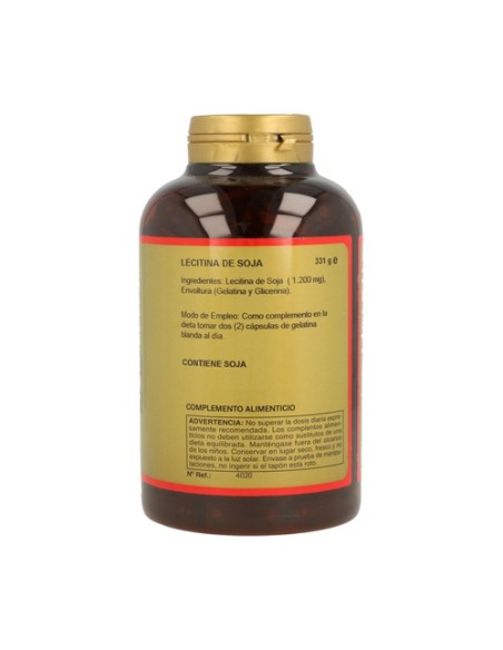 Lecitina de Soja 200 perlas de 1200mg Obire