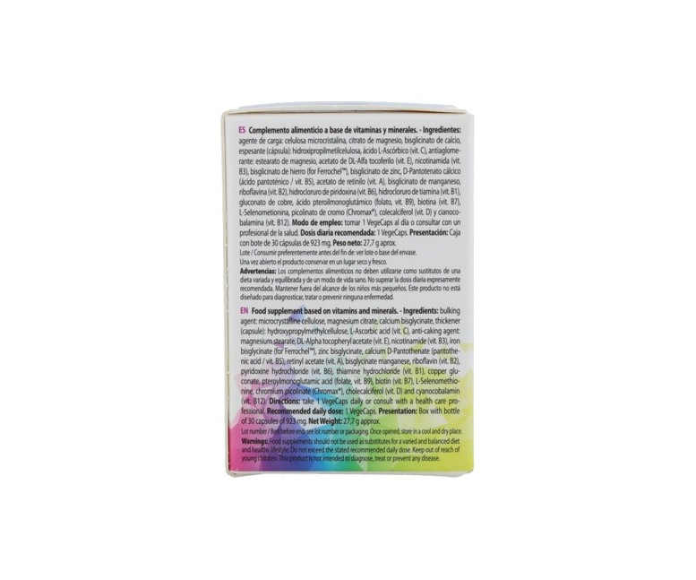 Vitomin complejo vitaminas y minerales 30 cápsulas vegetales VIT.O.BEST
