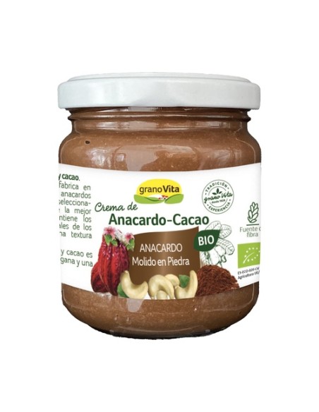 Crema de anacardo y cacao bio 175 g de crema Granovita